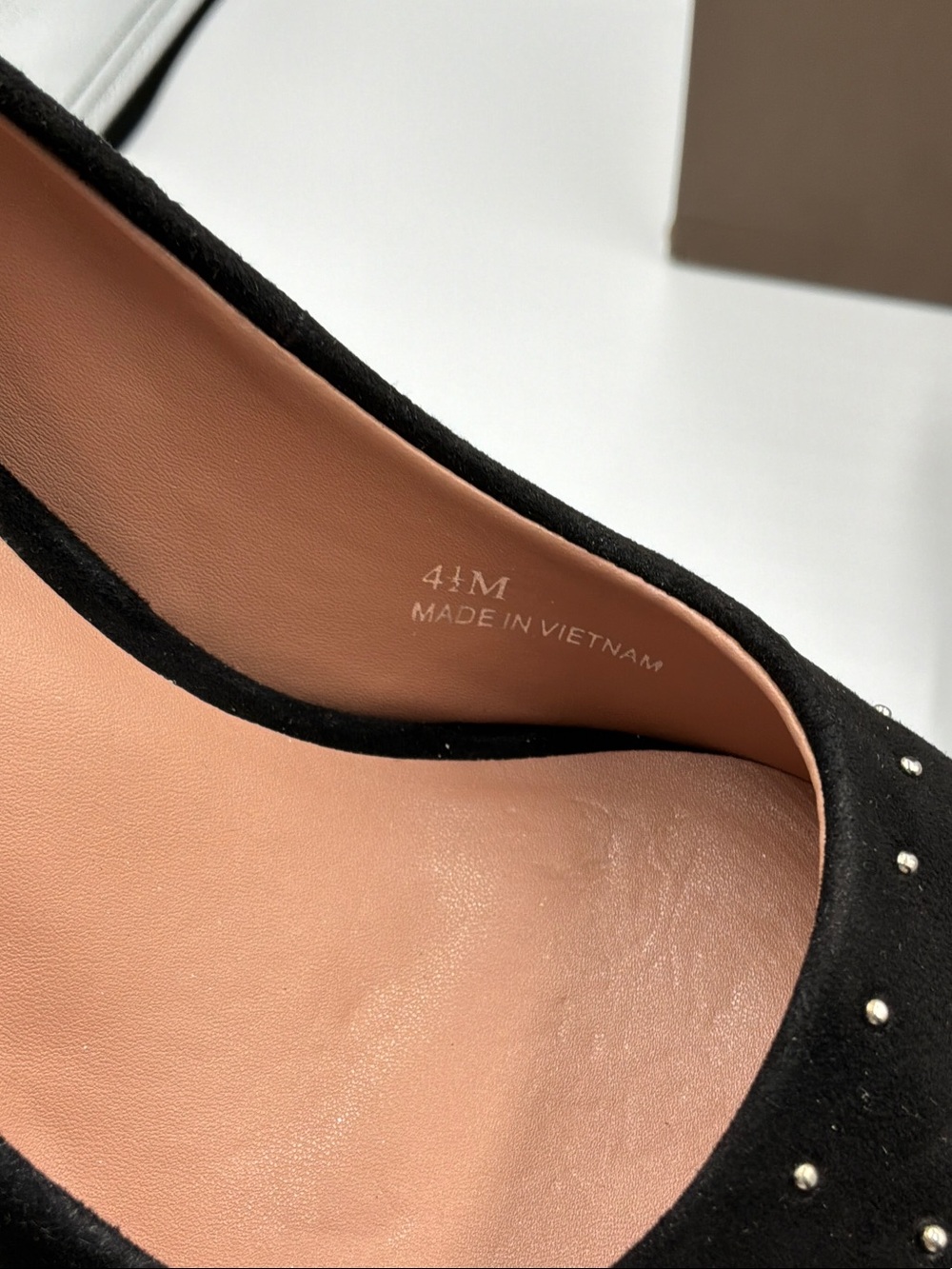 Linea Paolo Black Pointed-Toe Pumps with Silver Stud Accents - Picture 5 of 7